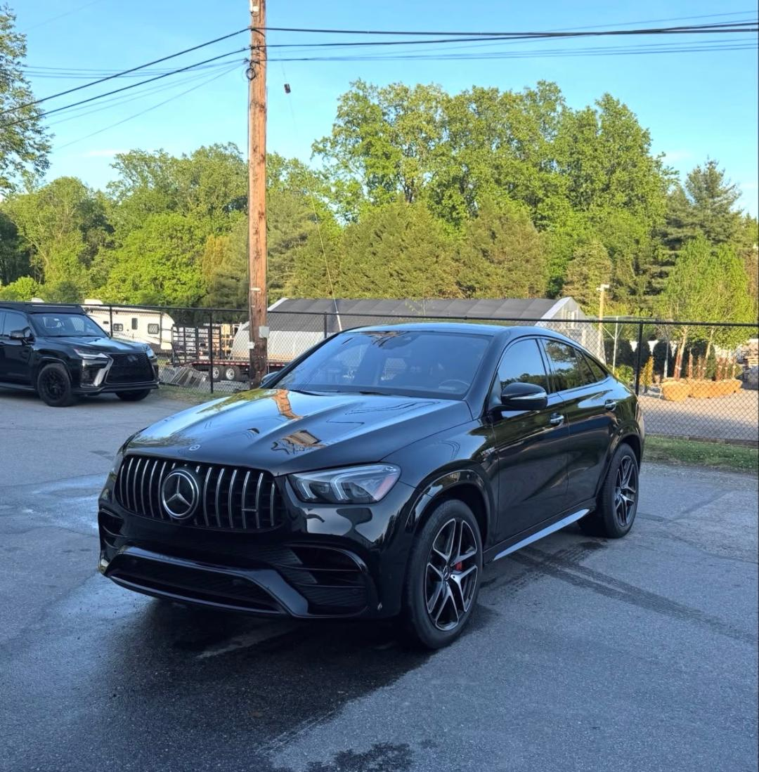 Black Mercedes-AMG GLE Coupe after a full exterior detail